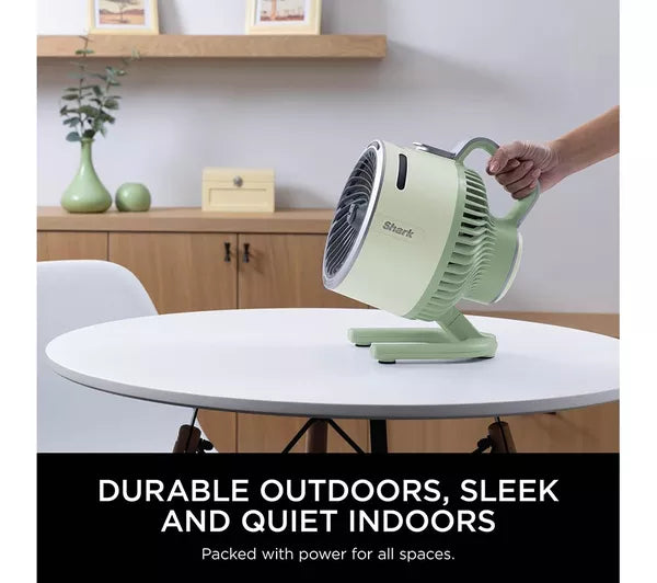 SHARK FlexBreeze HydroGo FA050UKGN Portable 6.8" Misting Turbo Fan – Lime Green & Cool Gray