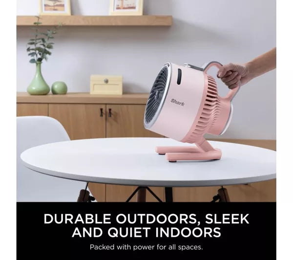 SHARK FlexBreeze HydroGo FA050UKPK Portable 6.8" Misting Turbo Fan – Ballet Pink & Cool Gray