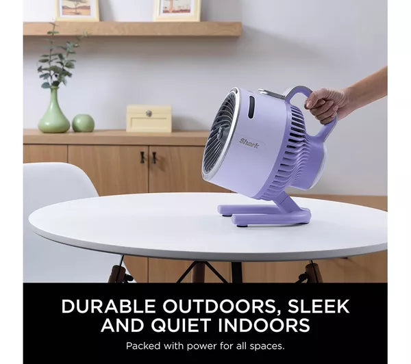 SHARK FlexBreeze HydroGo FA050UKLV Portable 6.8" Misting Turbo Fan – Lavender & Cool Gray